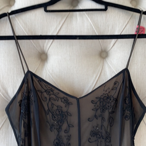 Full length beaded spaghetti strap gown - Picture 3 of 11